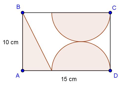 Escola Secundária/, da Sé-Lamego Proposta de Resolução da Ficha de Trabalho de Matemática 7/0/0 º Ano Nome: Nº: Turma: Na figura, [ABCD] é um rectângulo Os dois arcos são semicircunferências