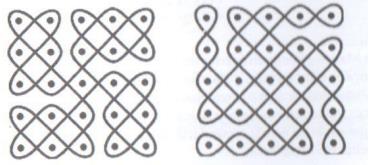 Nos exemplos observamos os padrões monolineares: uma única linha abraça todos os pontos da grelha.