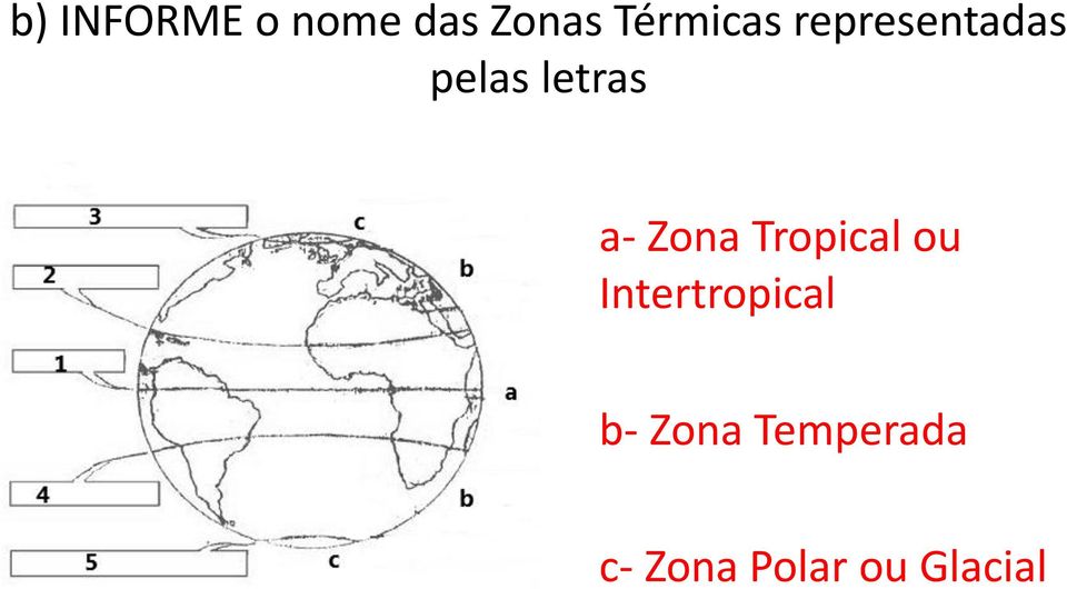 letras a- Zona Tropical ou