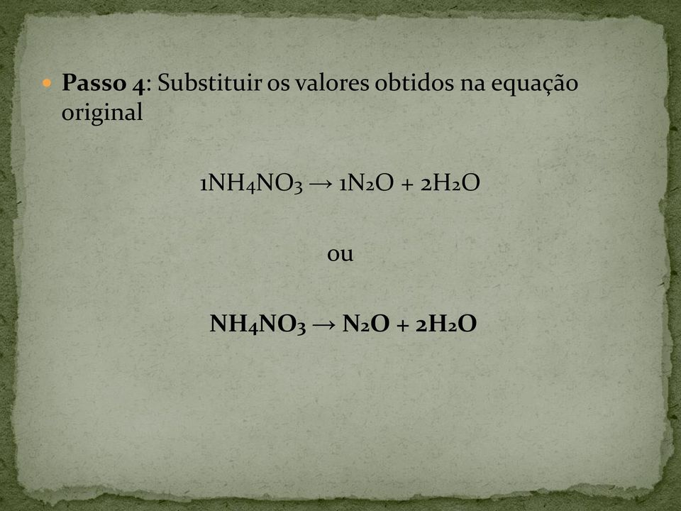 equação original 1NH4NO3