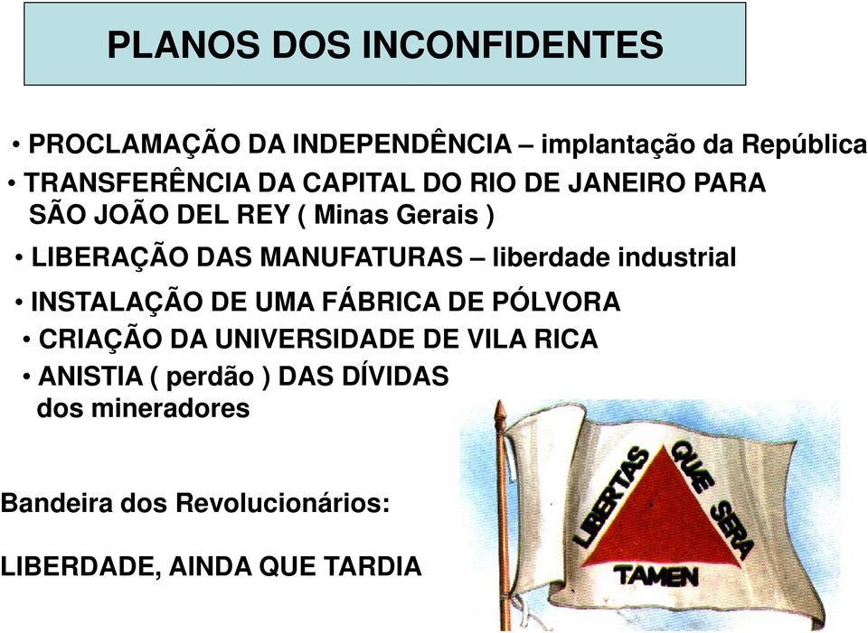 liberdade industrial INSTALAÇÃO DE UMA FÁBRICA DE PÓLVORA CRIAÇÃO DA UNIVERSIDADE DE VILA RICA