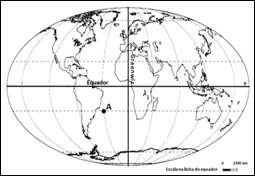 7ª Questão: Em geografia, chama-se hemisfério a uma metade da superfície da Terra limitada por um círculo máximo.