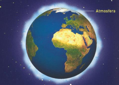Atmosfera É a mistura de gases que envolve a Terra e que acompanha os seus movimentos de rotação e translação.