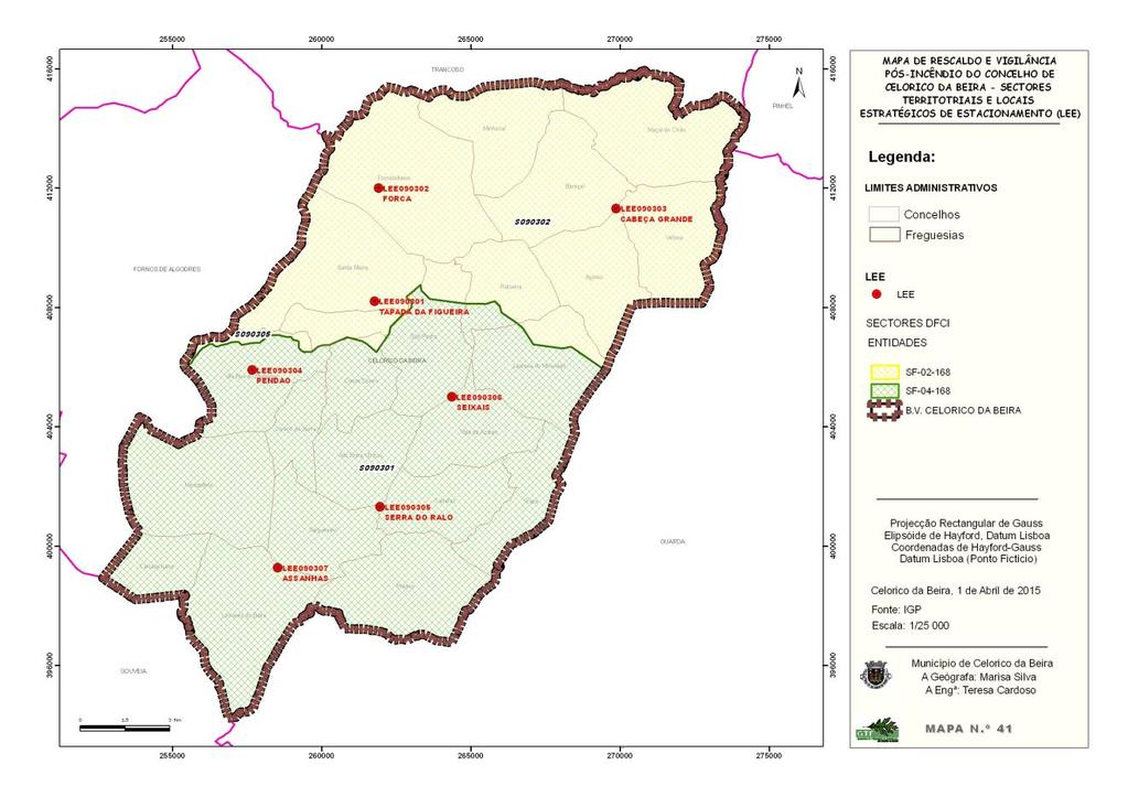Mapa 5- Setores Territoriais de DFCI e