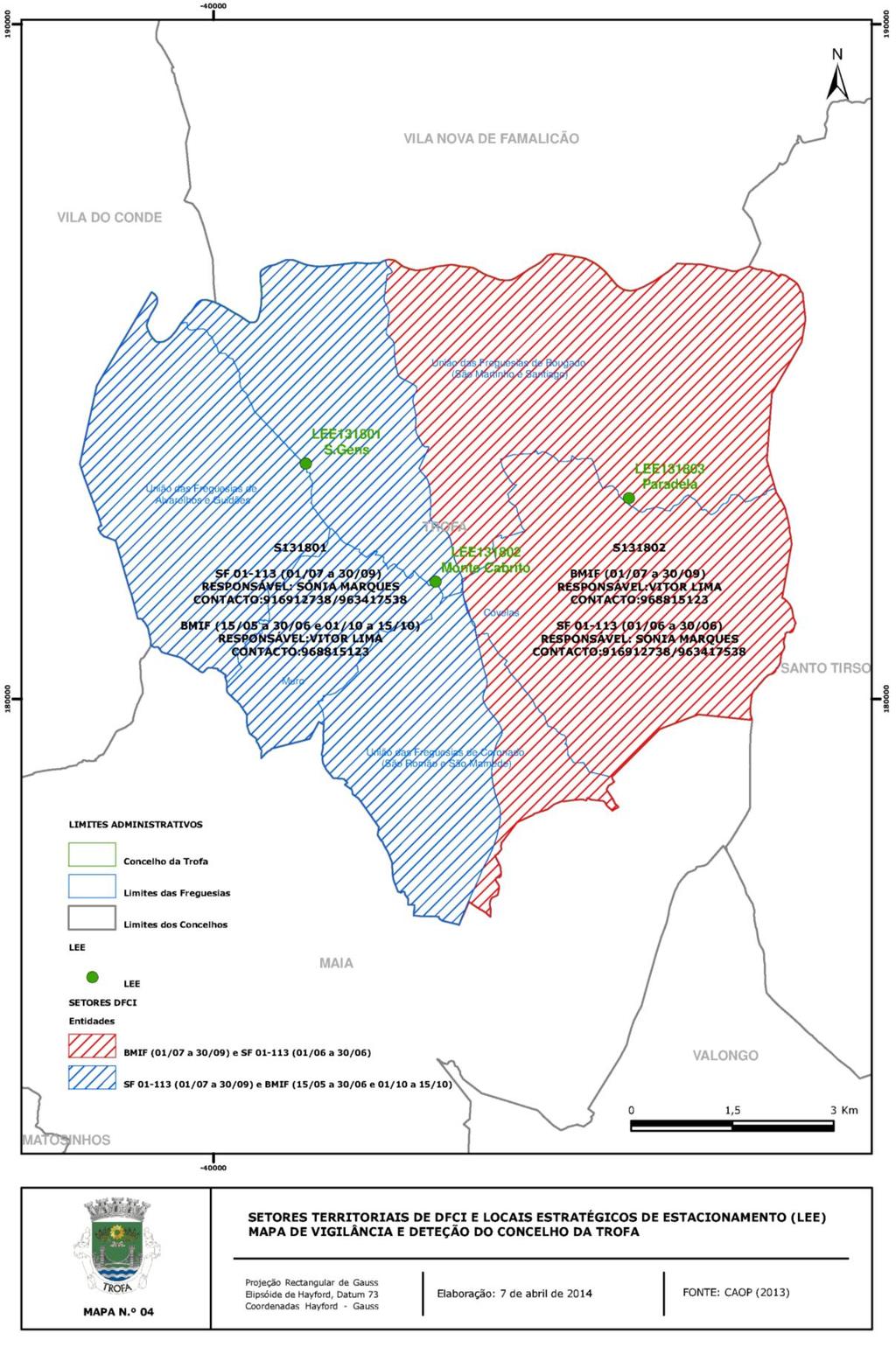 Mapa 4 Setores Territoriais de DFCI e Locais Estratégicos de