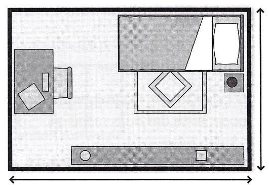 19 Observa a planta do quarto da Vanda. 19.1. Qual é a área do quarto da Vanda? 3 m 4,5 m 19.2. Qual é o perímetro? 19.3. A cama tem 0,9 m de largura.