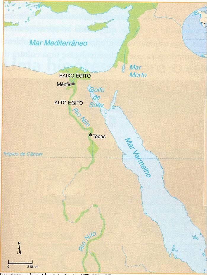 EGITO,dádiva do NILO O Nilo corta o Egito de sul a norte e deságua no mar Mediterrâneo.