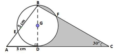 QUESTÃO 3 GABARITO: E Para facilitar o entendimento, utilizaremos a imagem a seguir para a resolução: Utilizando o teorema de Pitágoras no triângulo retângulo ABD, temos 5² = 3² + (BD )! = 5 9 =4 cm.