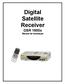 Digital Satellite Receiver DSR 1900s Manual de Instalação