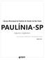 Câmara Municipal de Paulínia do Estado de São Paulo PAULÍNIA-SP. Adjunto Legislativo. Concurso Público CMP 001/2017-1ª Rerratificação do Edital