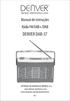 DENVER DAB-37. Manual de instruções Rádio FM DAB+/DAB. denver-electronics.com