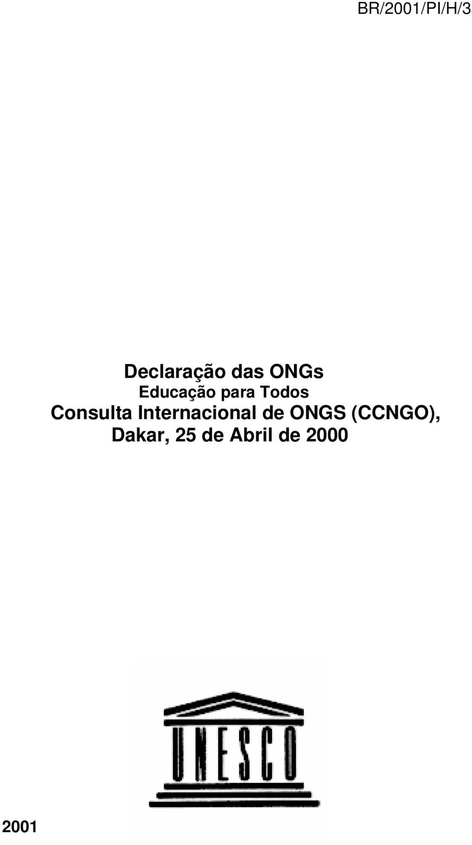 Consulta Internacional de ONGS