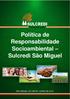 Política de Responsabilidade Socioambiental Sulcredi São Miguel